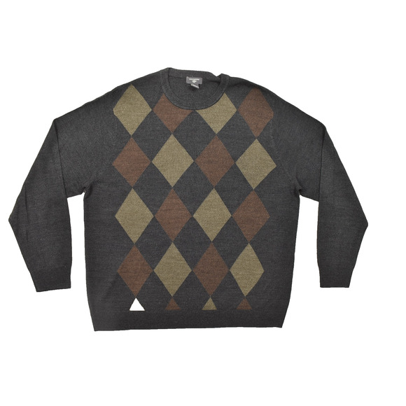 Dockers Men's Big & Tall Size 2XLT Argyle V-Neck Sweater 100% Acrylic - Picture 1 of 8
